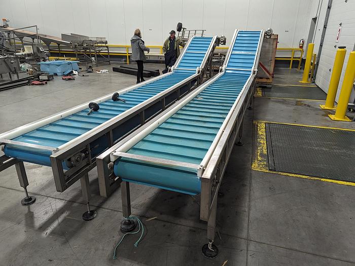 Used Andgar Adjustable Angle Dog Leg Conveyor