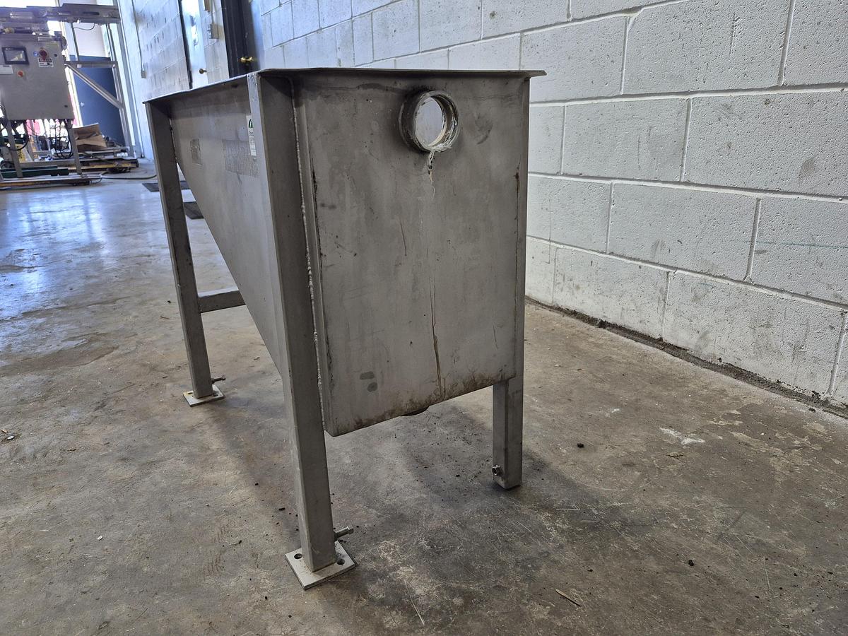 Used 22 Gallon Stainless Steel V-Bottom Trough Hopper