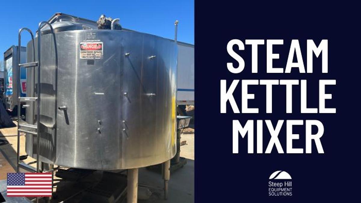Used Chester-Jensen 800 Gallon Steam Kettle Mixer