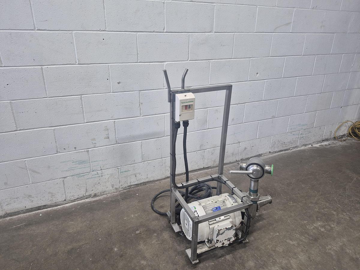Used 3 HP Portable Sanitary Centrifugal Pump Cart