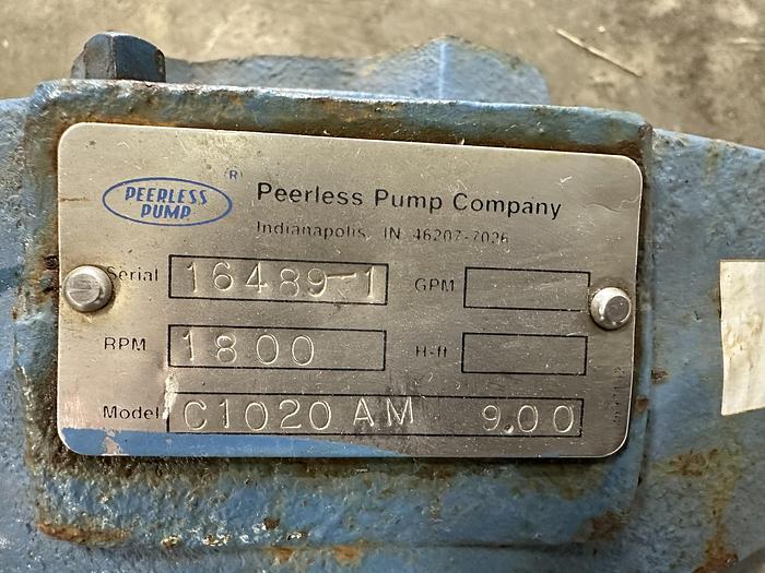 Used Peerless C1020AM Centrifugal Water Pump