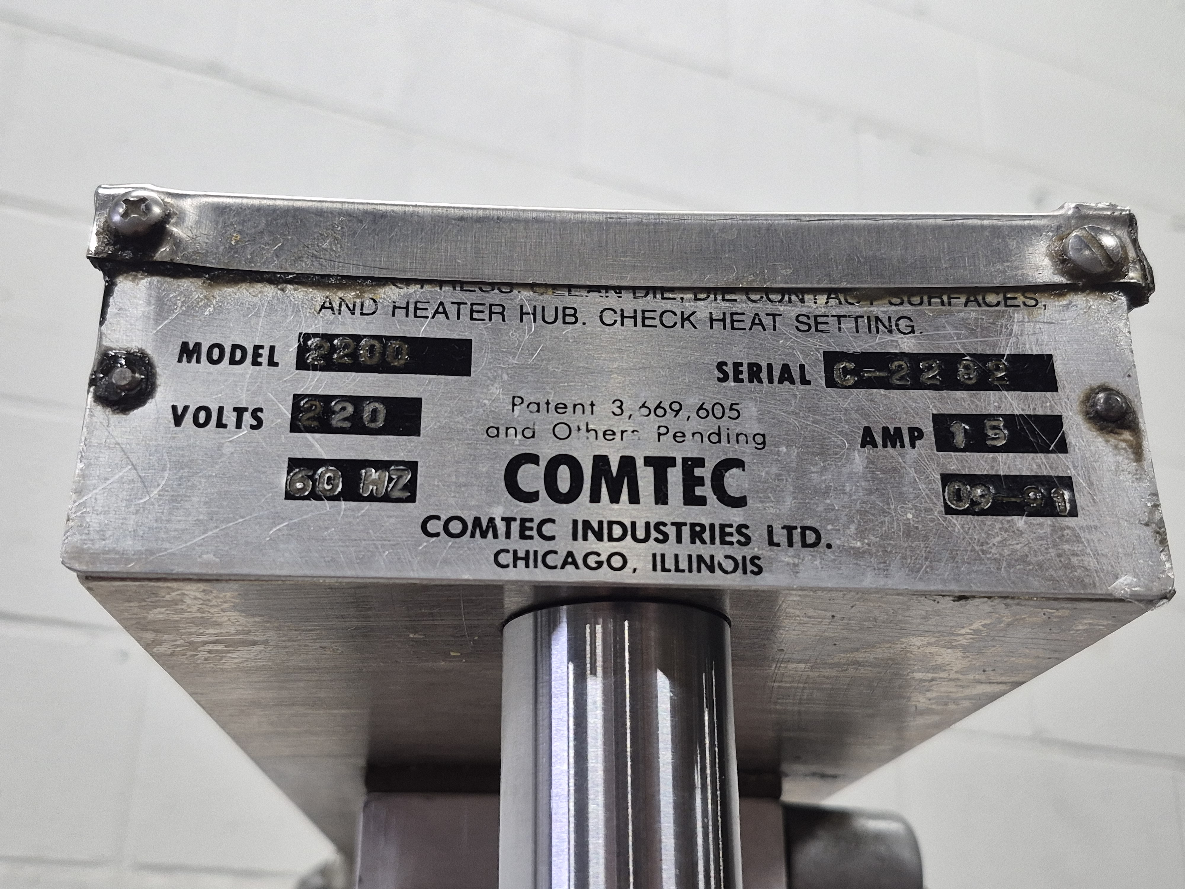 Used Comtec 2200 Pie Press
