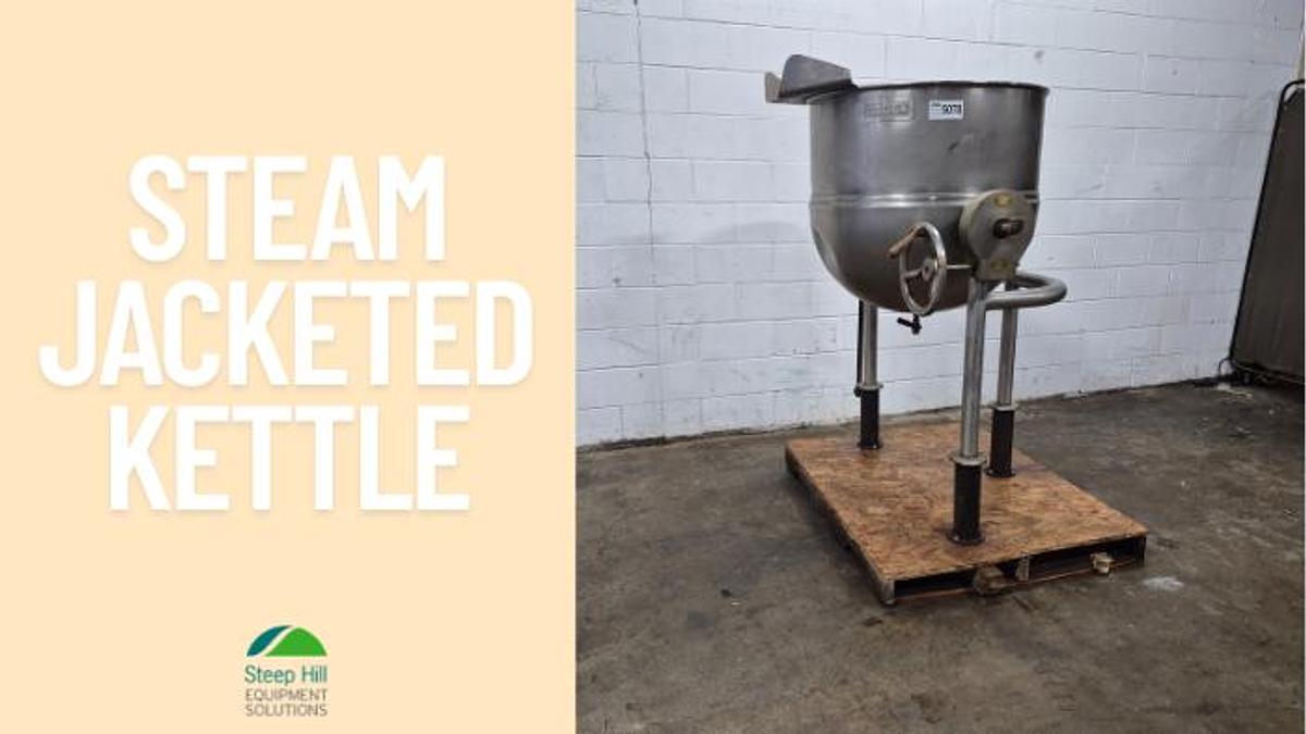 Used Goren D-80 SP 80 Gallon Jacketed Tilting Kettle