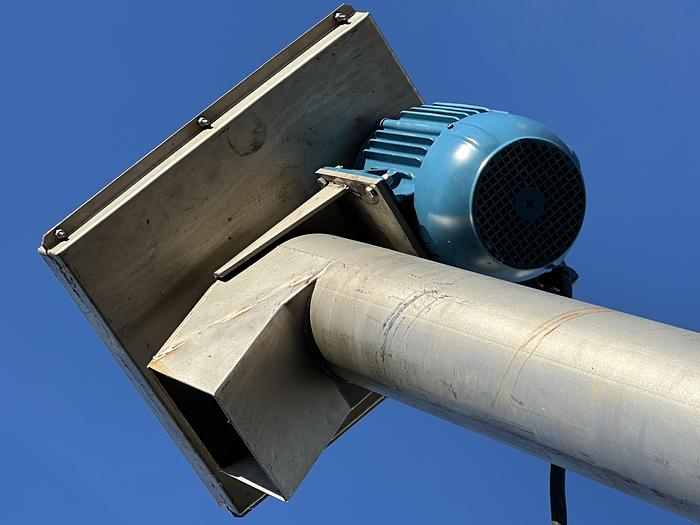 Used Incline Auger Conveyor with Hopper