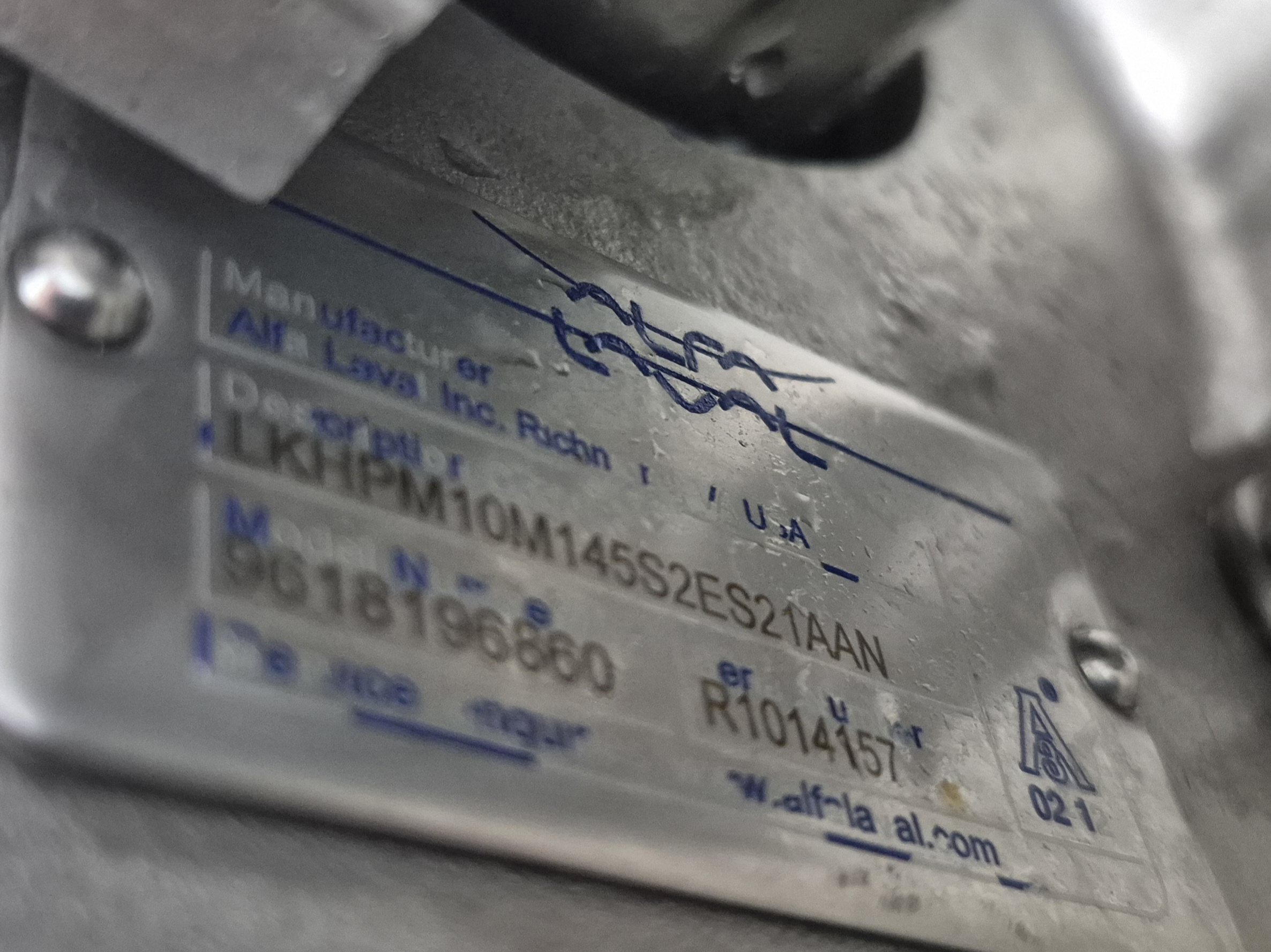 Used Alfa Laval LKH Prime 10 Centrifugal Pump