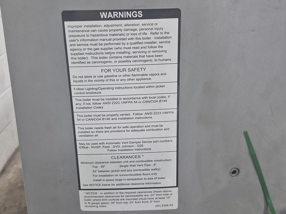 Used PB Heat Boiler System