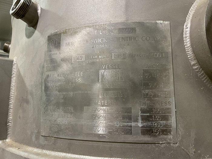 Used NBS 'W' 500L Bioreactor