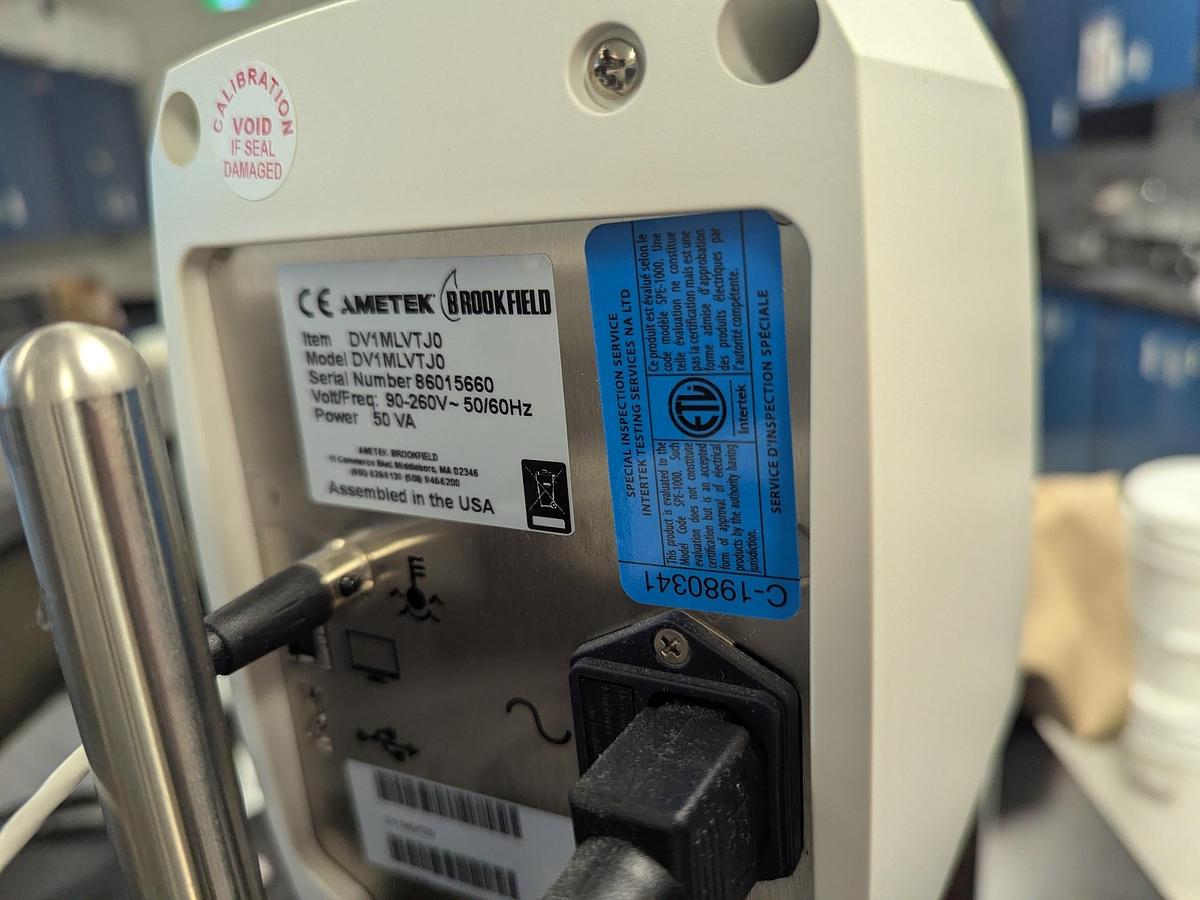 Used AMETEK Brookfield DV1MLVTJ0 Digital Viscometer