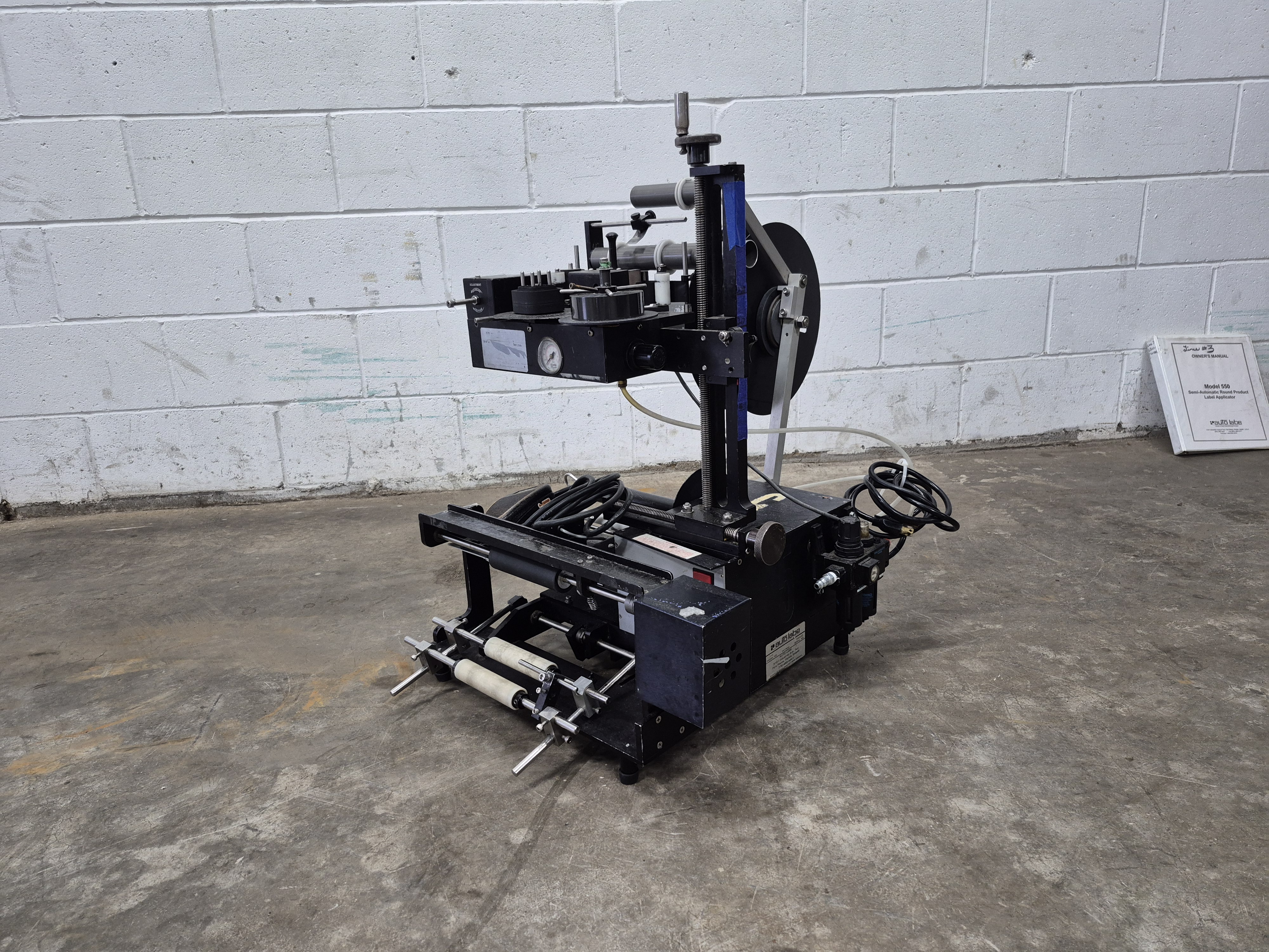 Used Auto Labe Semi-Automatic Labeller with Hot Stamp Imprinter