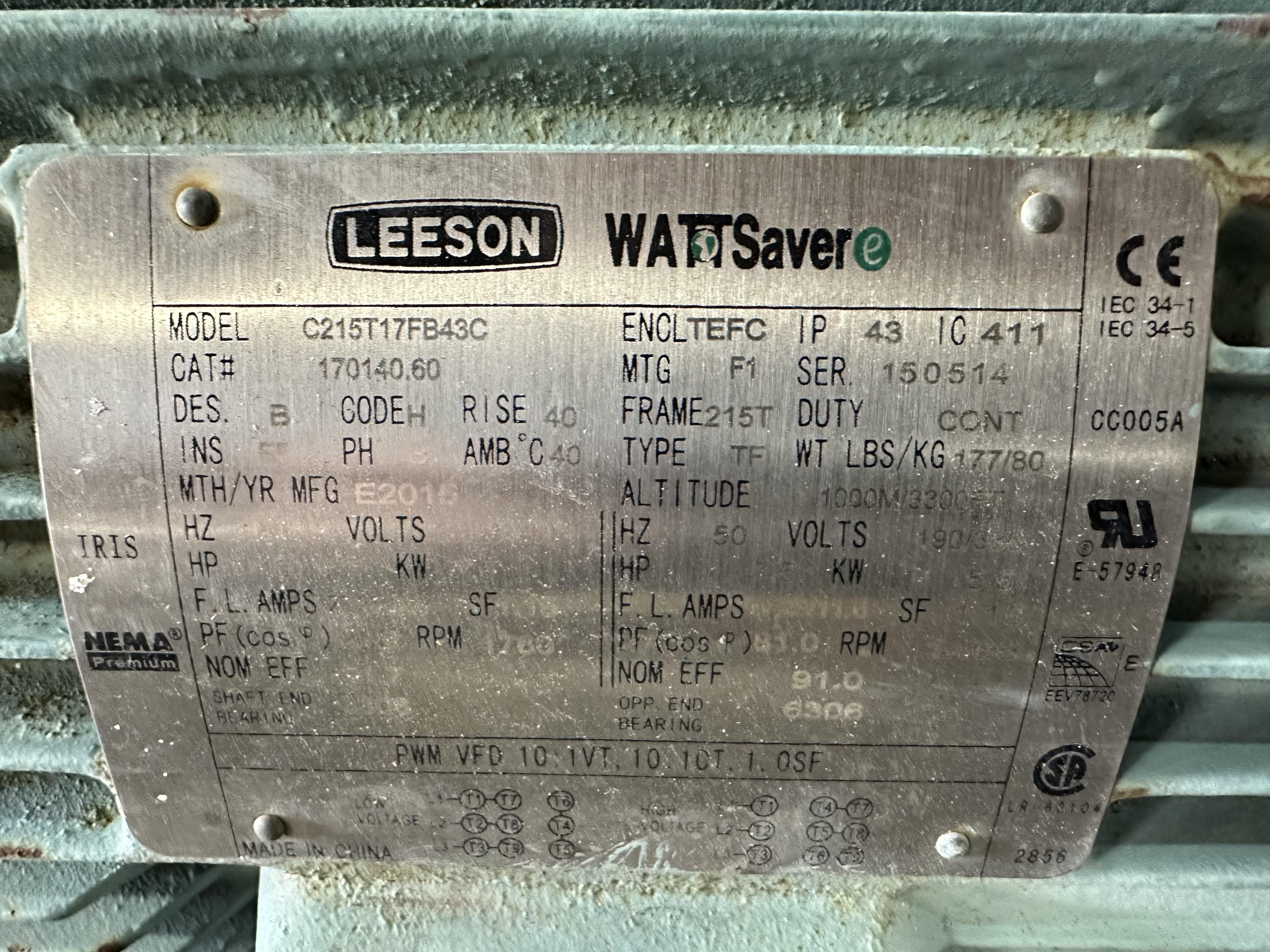 Used Leeson 10HP Motor