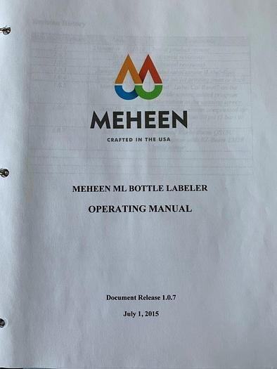 Used Meheen Bottling Station