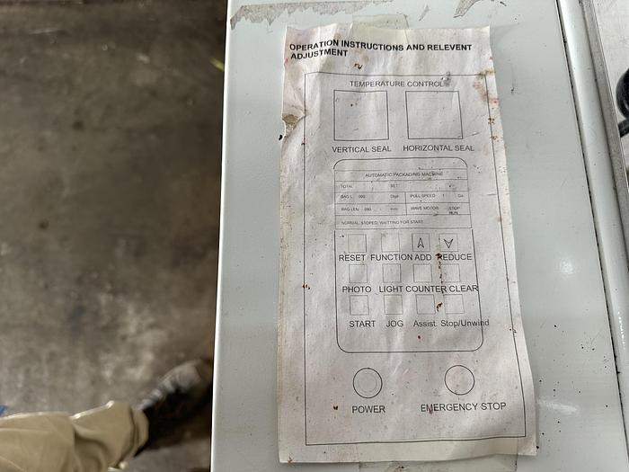 Used TeleSonic SB-80V VFFS Volumetric Filler