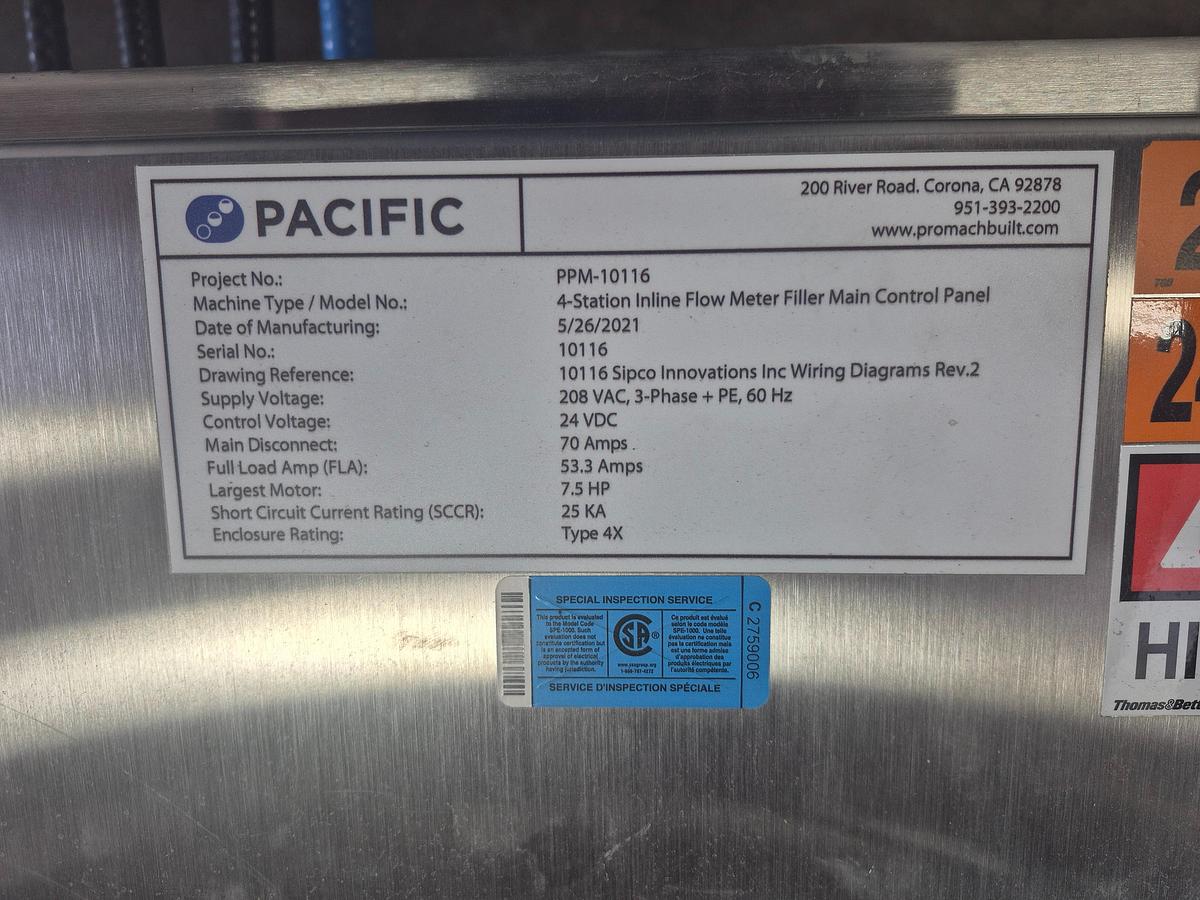Used Pacific 4-Head Gravimetric Filler
