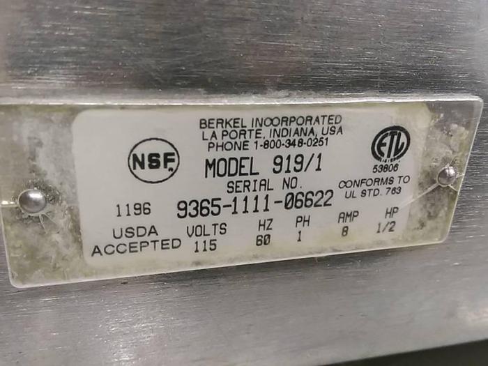 Used Berkel 919/1 Deli Meat Slicer