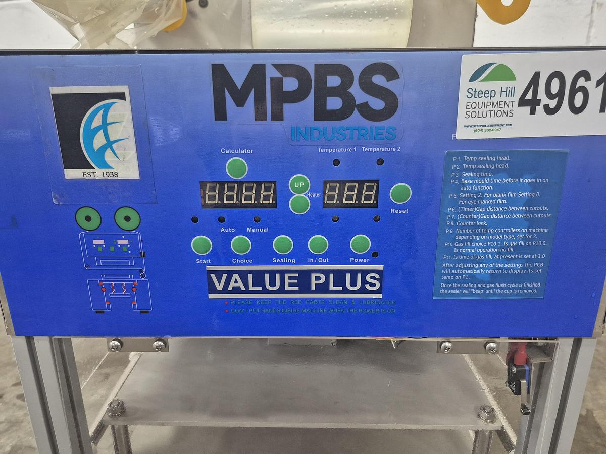 Used MPBS Semi-Automatic Tray Sealing Machine