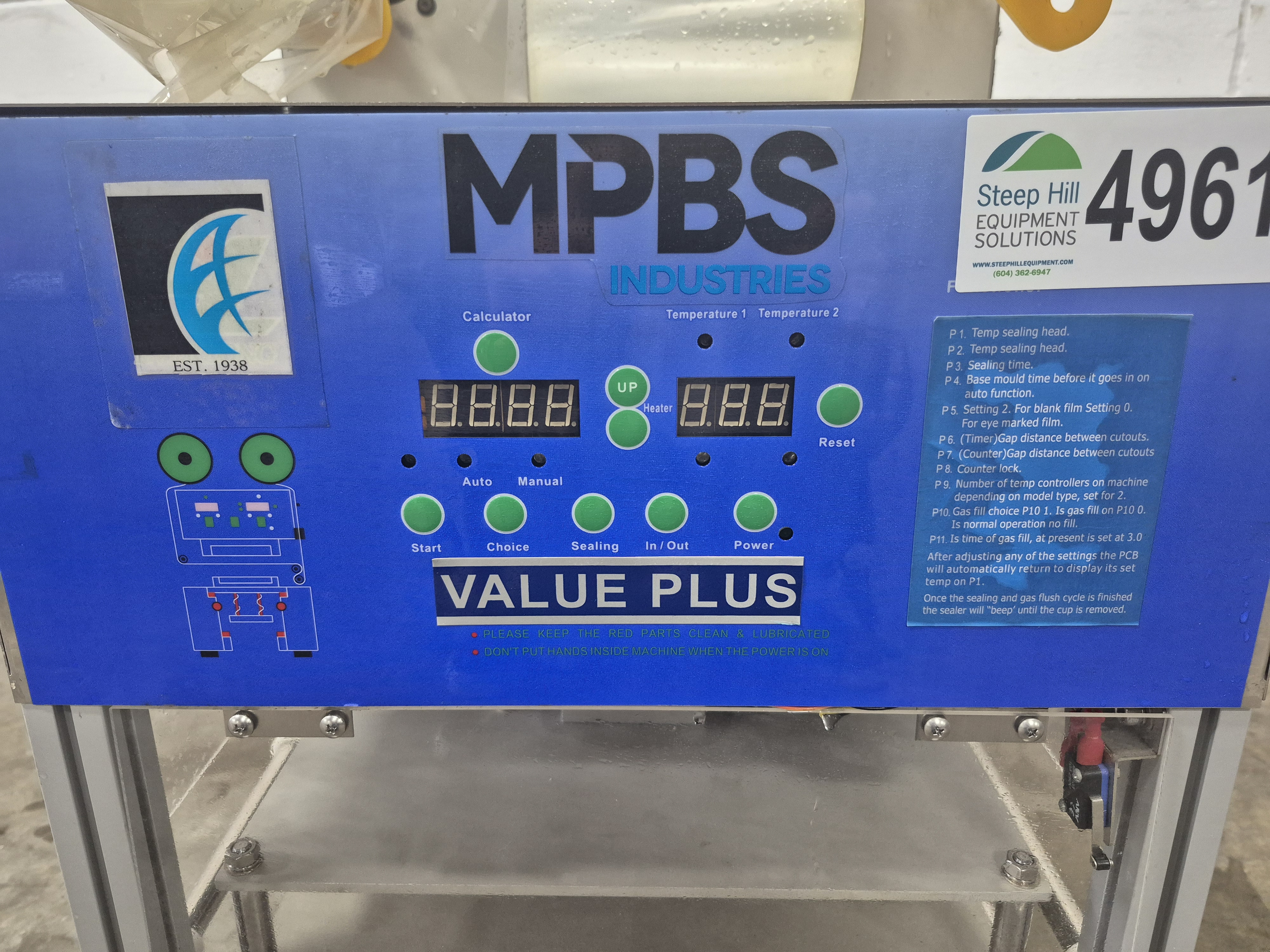 Used MPBS Semi-Automatic Tray Sealing Machine