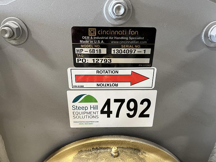 Used Cincinnati Fan Blower