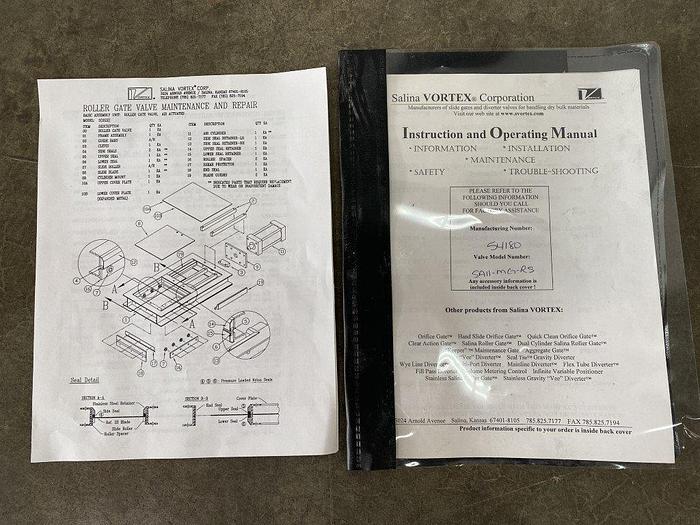 Used Vortex SA11-MG-RS Roller Gate Valve