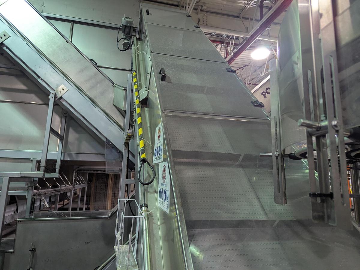 Used Posimat Bottle Silo and BI-N-35 Unscrambler