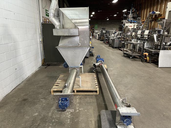 Used WAM Single Shaft Screw Feeder with Hopper