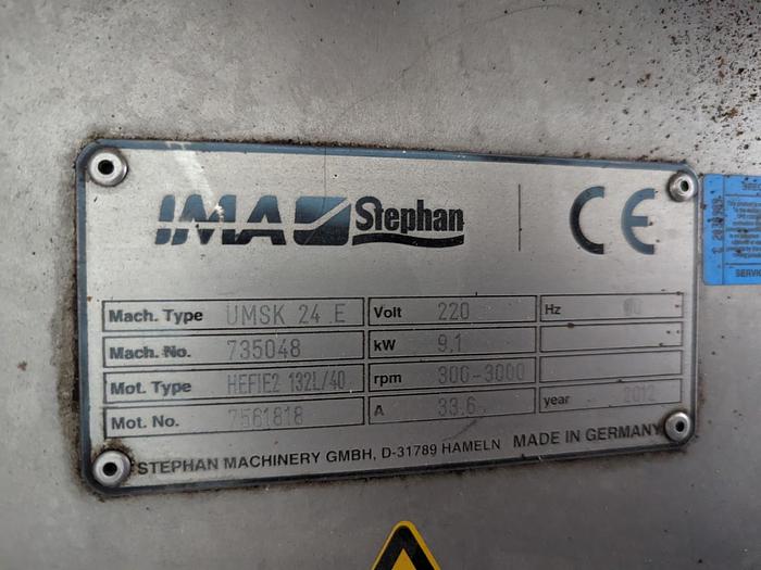 Used Stephan UMSK 24 E Jacketed Mixer & Emulsifier