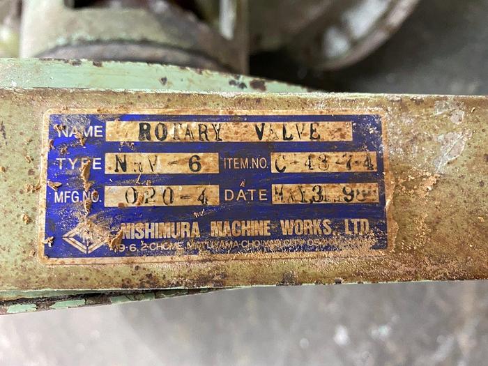 Used Nishimura NRV-6 Rotary Valve & Cyclone Feed