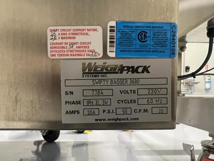 Used WeighPack Swifty Bagger 3600 Pouch Fill & Seal System
