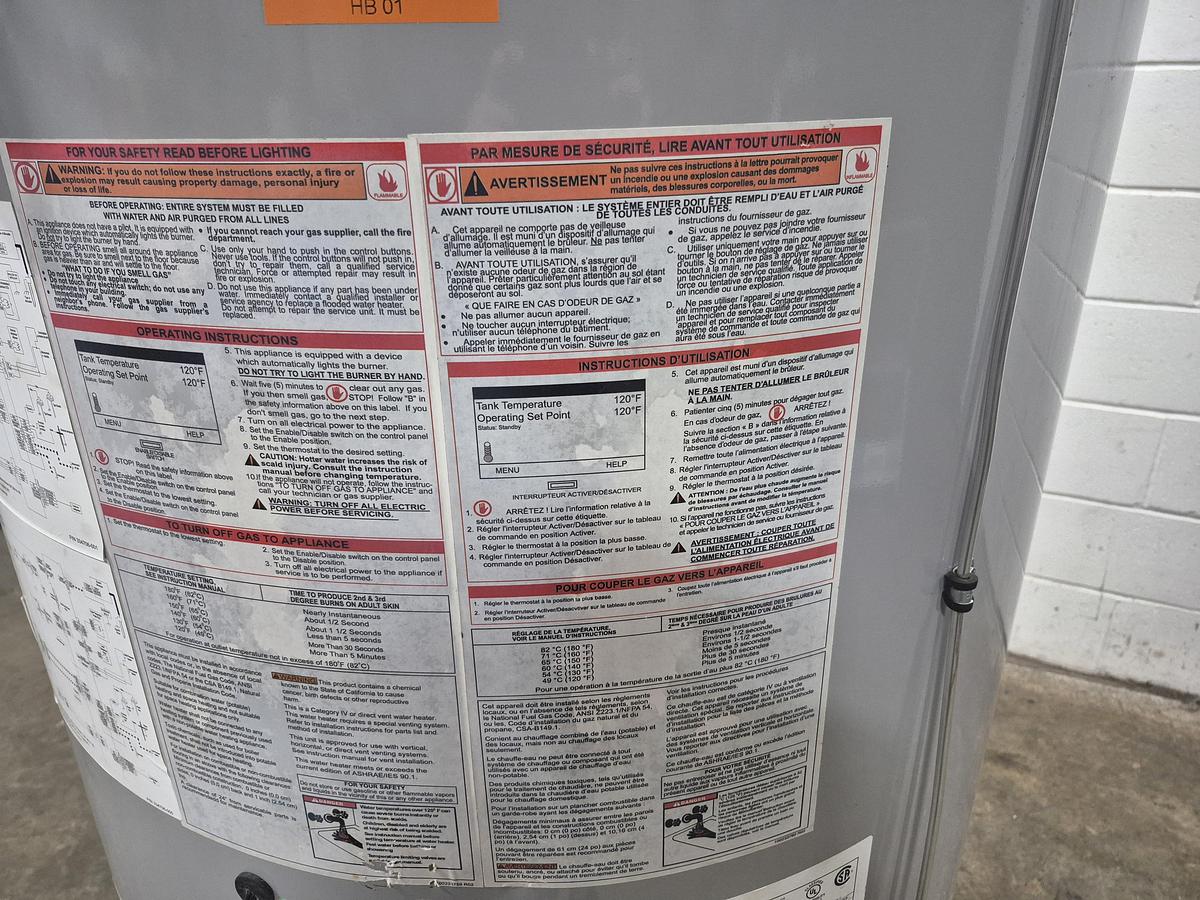 Used A.O. Smith Cyclone MXi Gas Water Heater