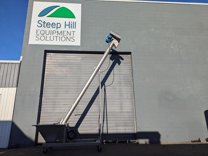 Used Incline Auger Conveyor with Hopper