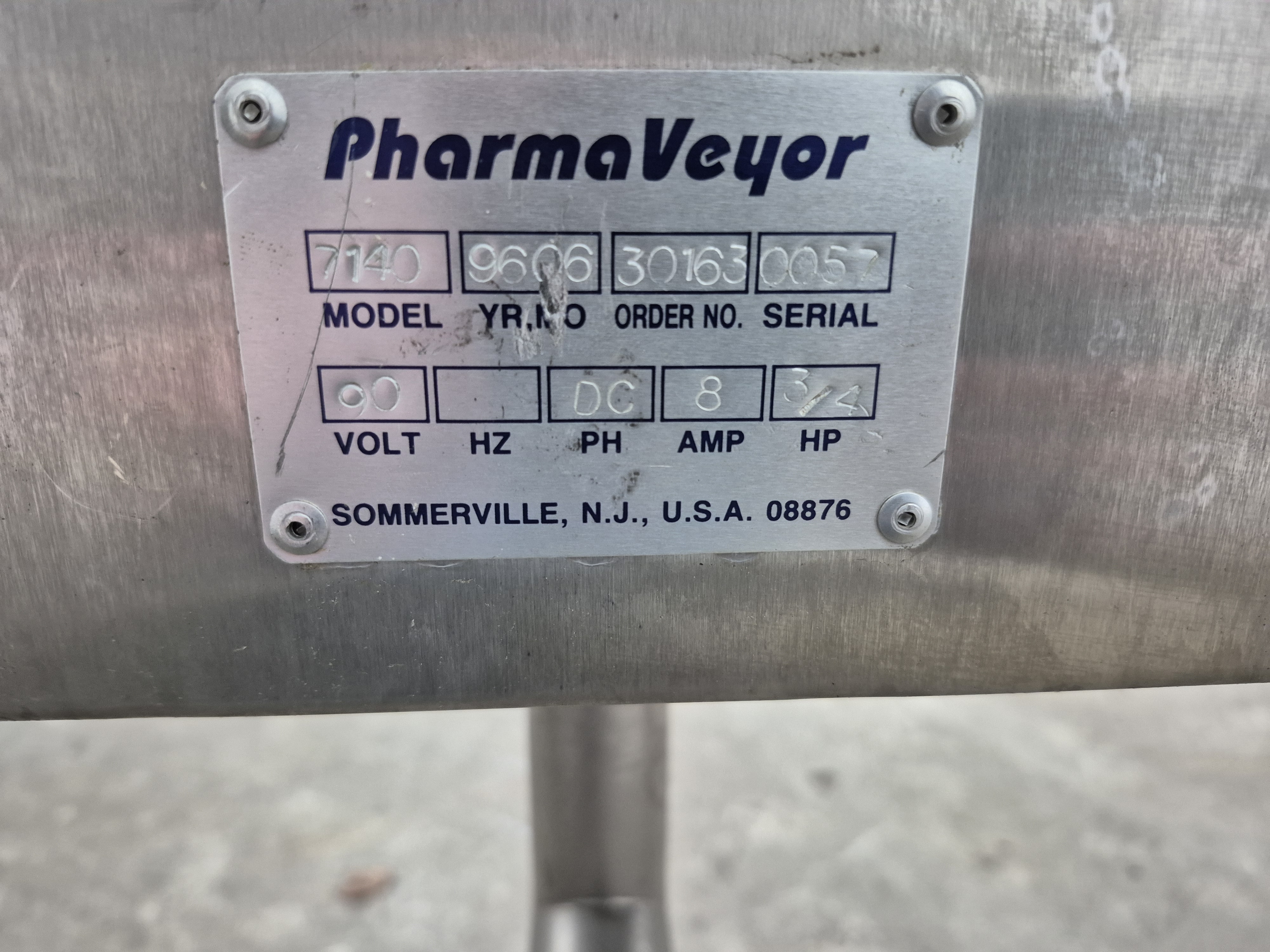 Used PharmaVeyor 10 Feet Conveyor