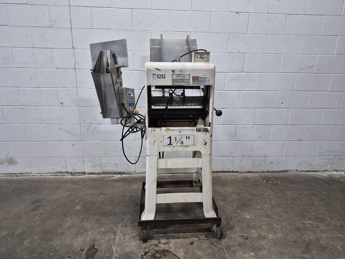 Used Oliver 797-32 Bread Slicer with Mini-Vert Air Bagger Station