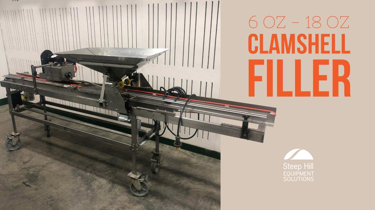 Used Lakewood CS1 Volumetric Clamshell Filler