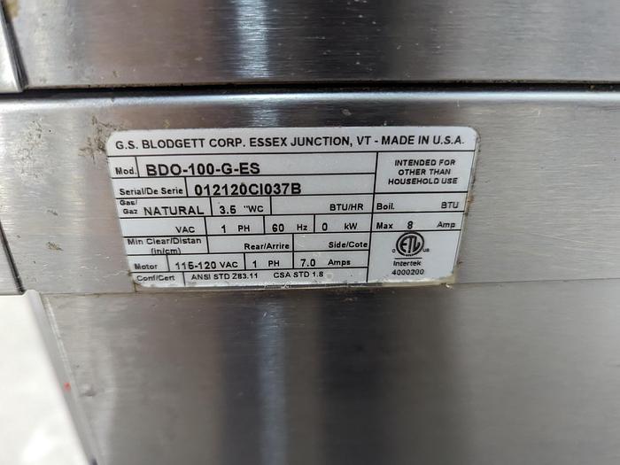 Used Blodgett Double-Stack NG Convection Ovens