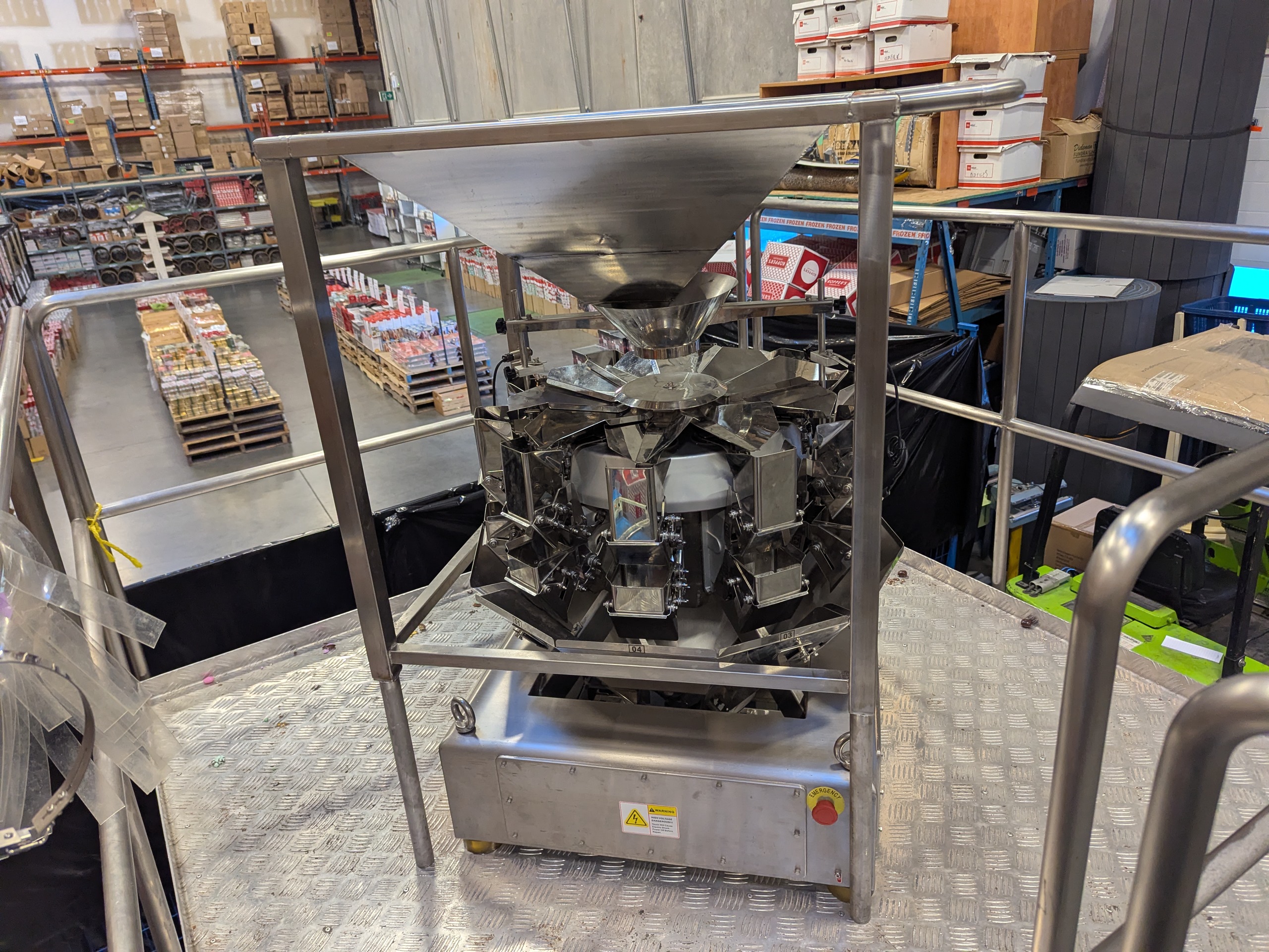 Used Matrix 916R Bagger with Platform and 10 Head Scale