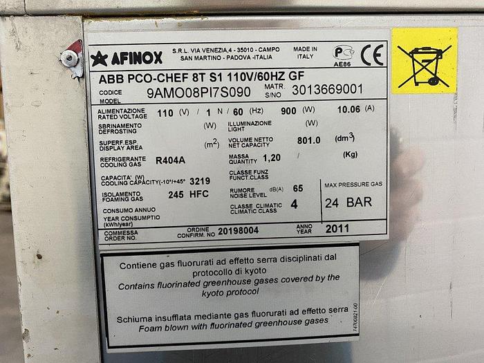 Used AFINOX Chef 8T Blast Chiller