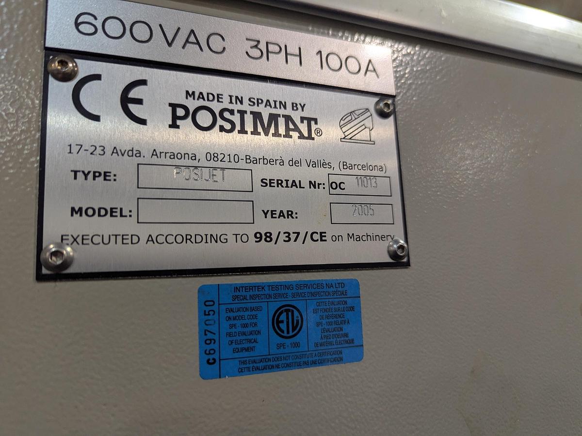 Used Posimat Bottle Silo and BI-N-35 Unscrambler