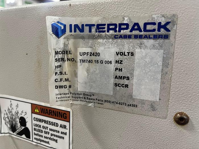 Used Interpack™ UPF 2420 Uniform Pneumatic Flap Folder