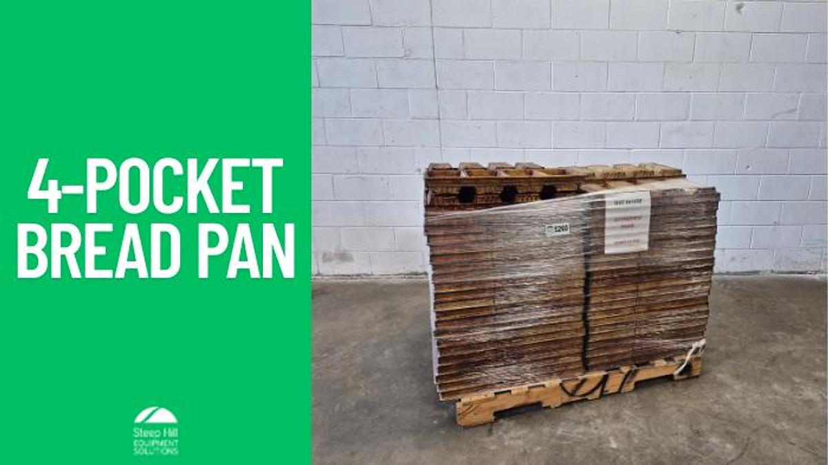 Used Chicago Metallic 41145 4-Pocket Hearth Bread Pan
