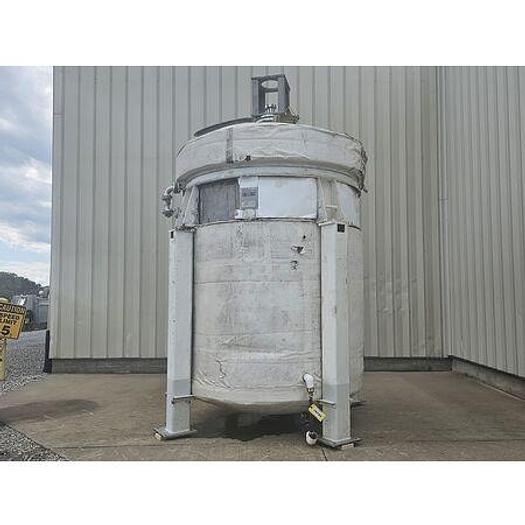 Used Dimple Jacketed Reactor Tank with Agitation