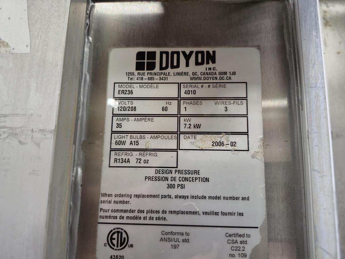 Used Doyon ER236 Roll-In Retarder Proofer Combo