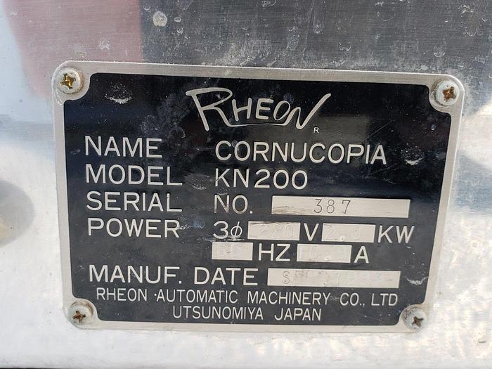 Used Rheon Cornucopia Encrusting Machine KN200