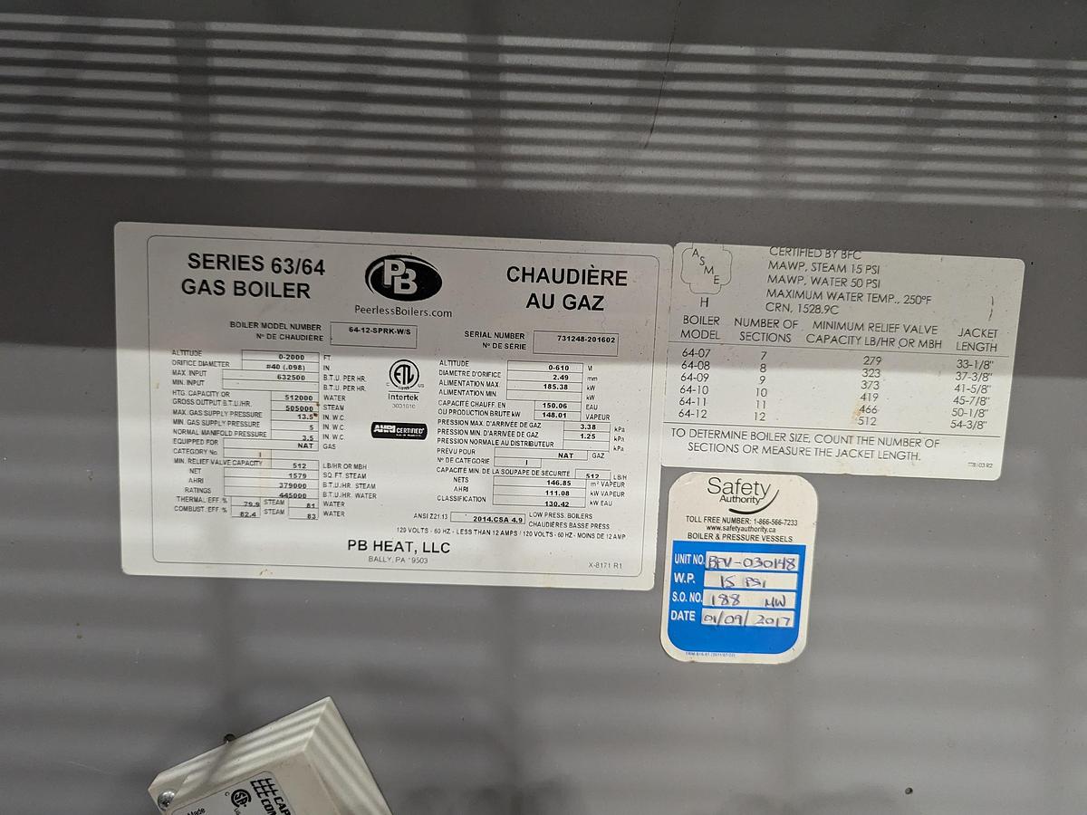 Used PB Heat Boiler System