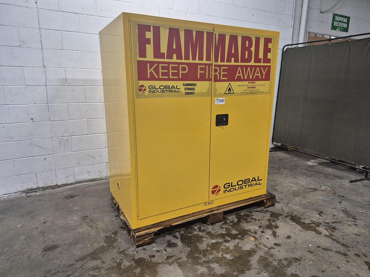 Used Global Industrial Flammable Liquid Storage Cabinet