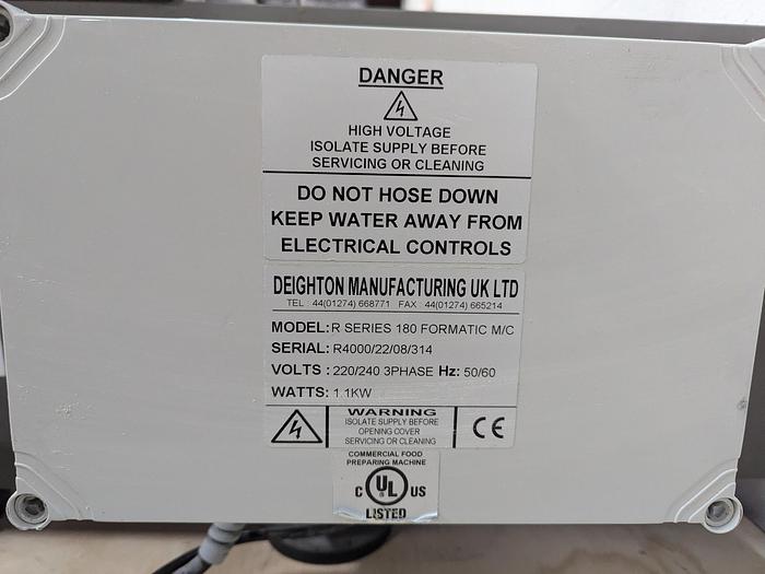 Used Deighton R Series 180 Formatic Machine