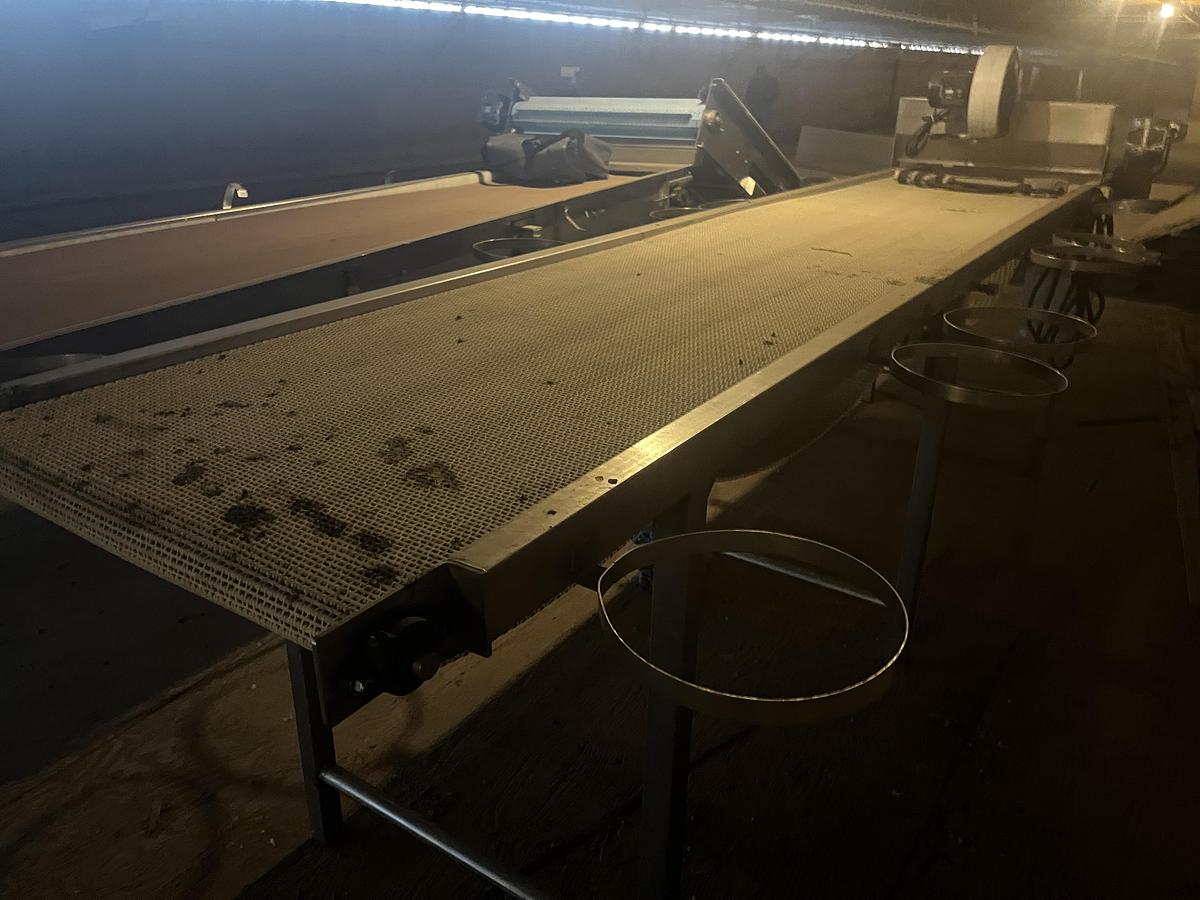 Used 16ft Modular Belt Conveyor with Air Knife