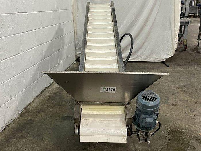 Used 9'L Product Elevating Conveyor