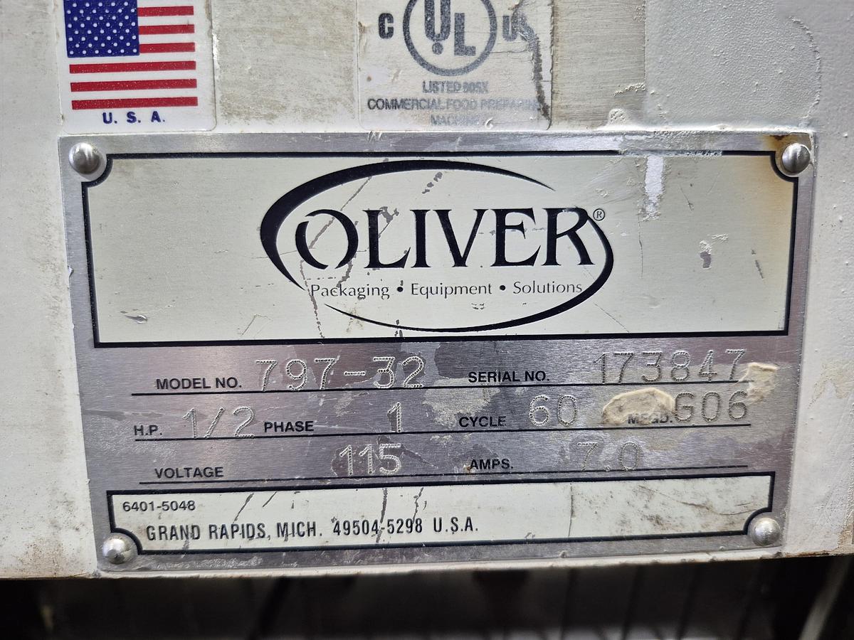 Used Oliver 797-32 Bread Slicer with Mini-Vert Air Bagger Station