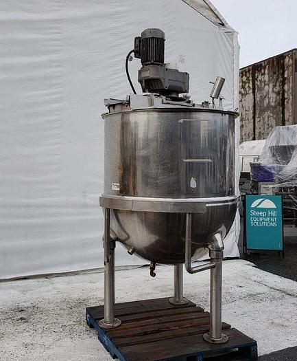 Used 250 Gallon SS Jacketed Kettle with Scrape Agitation