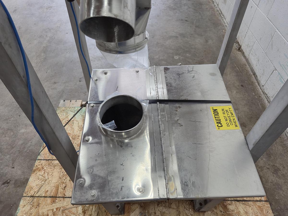 Used Flexicon Stainless Steel Flexible Screw Conveyor Drive & Charging Adapter Assembly