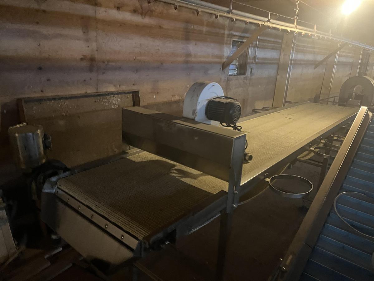 Used 16ft Modular Belt Conveyor with Air Knife